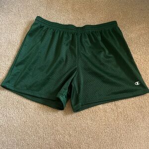 Champion Green Athletic Shorts Relaxed Fit